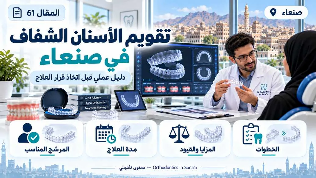تقويم الأسنان الشفاف في صنعاء: دليل عملي قبل اتخاذ قرار العلاج