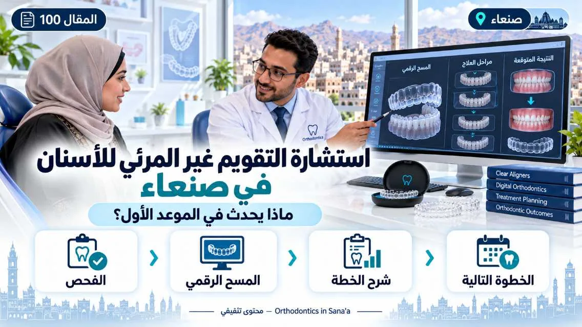 استشارة التقويم غير المرئي للأسنان في صنعاء: ماذا يحدث في الموعد الأول؟