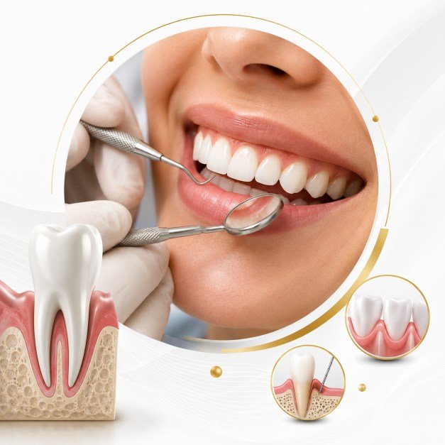 علاج اللثة والعناية بصحة الفم