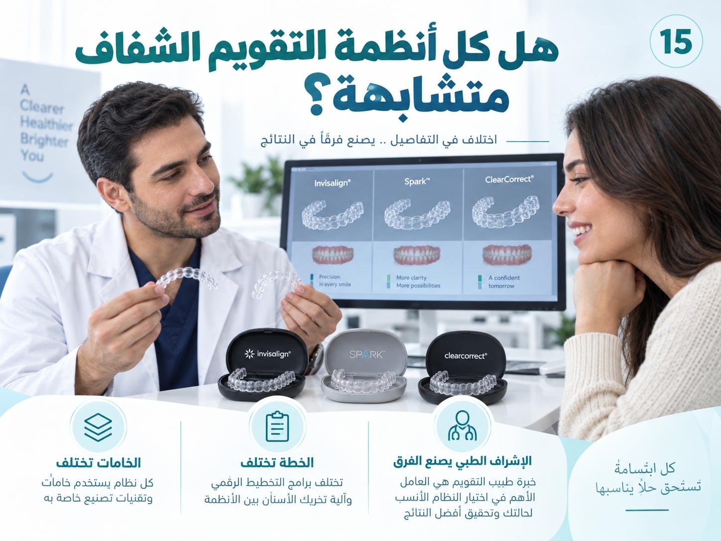 هل كل أنظمة التقويم الشفاف متشابهة؟