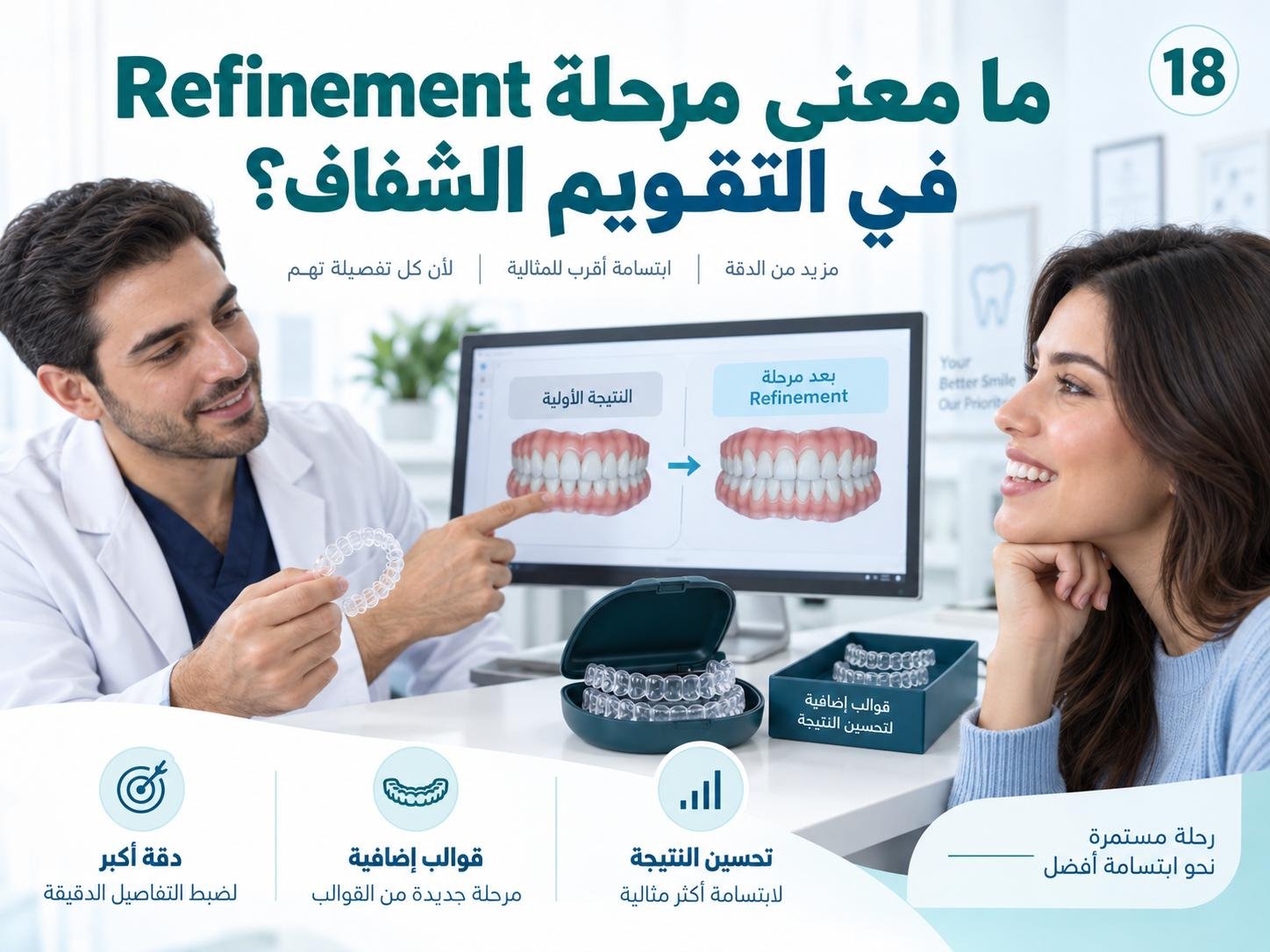 ما معنى مرحلة Refinement في التقويم الشفاف؟