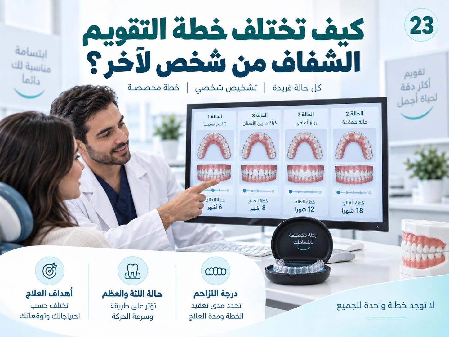 كيف تختلف خطة التقويم الشفاف من شخص لآخر؟