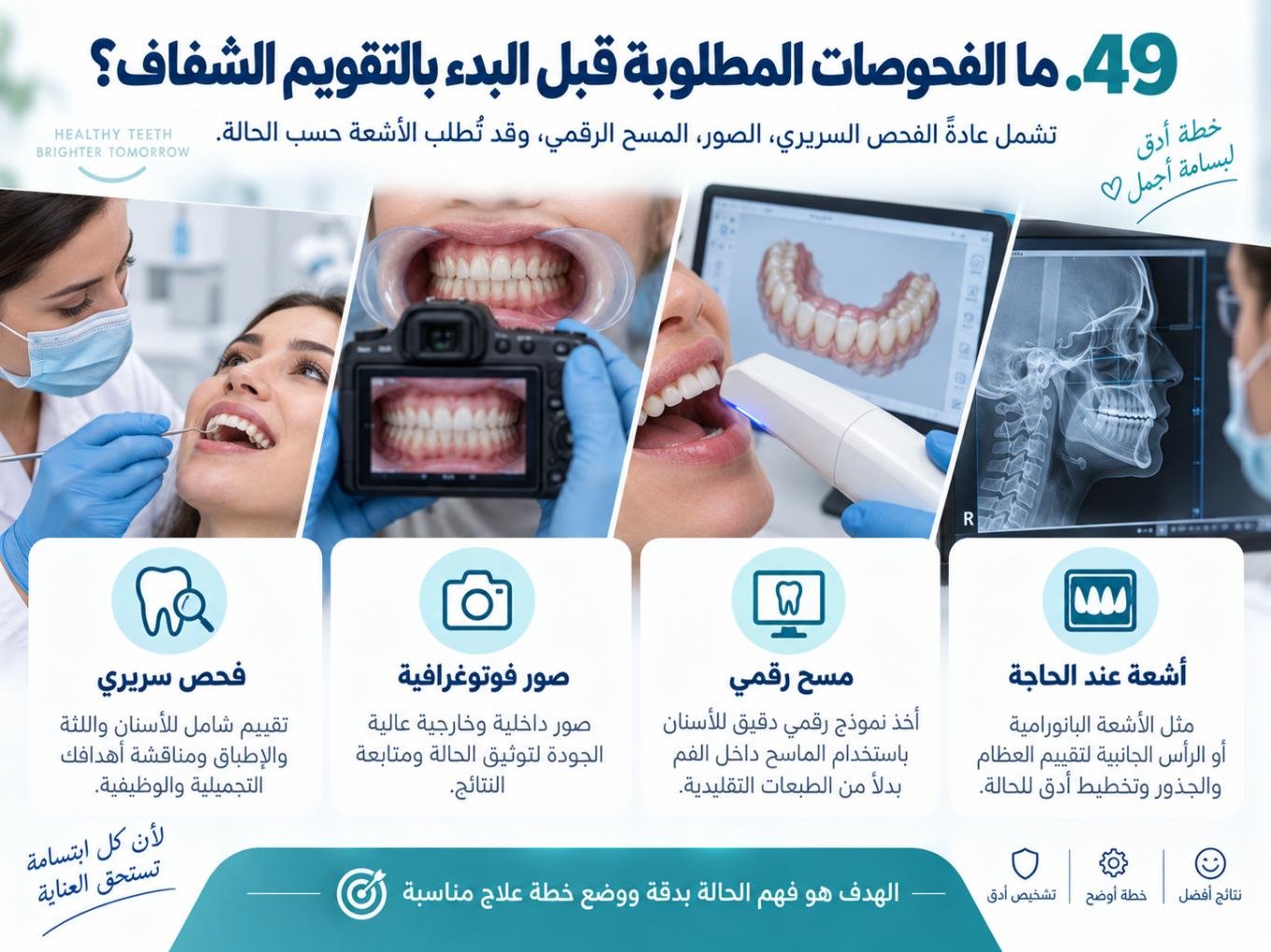 ما الفحوصات المطلوبة قبل البدء بالتقويم الشفاف؟