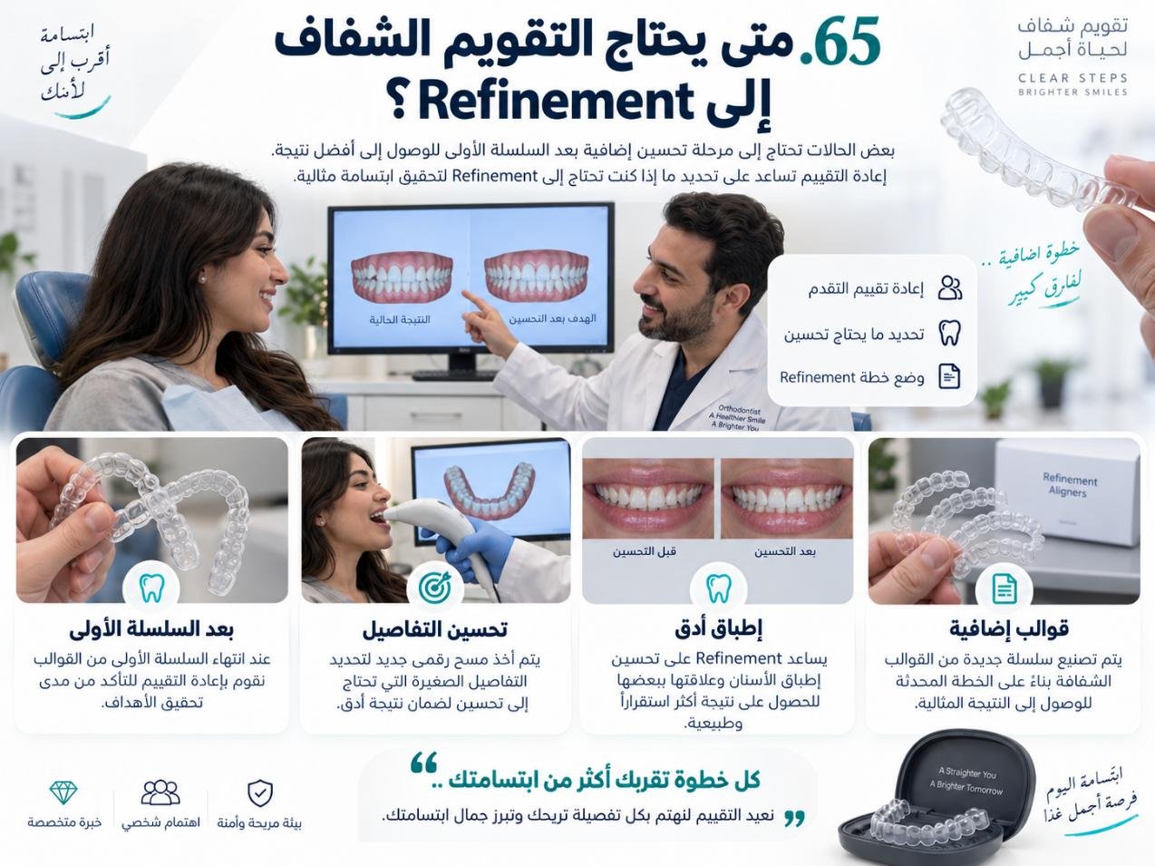 متى يحتاج التقويم الشفاف إلى Refinement؟