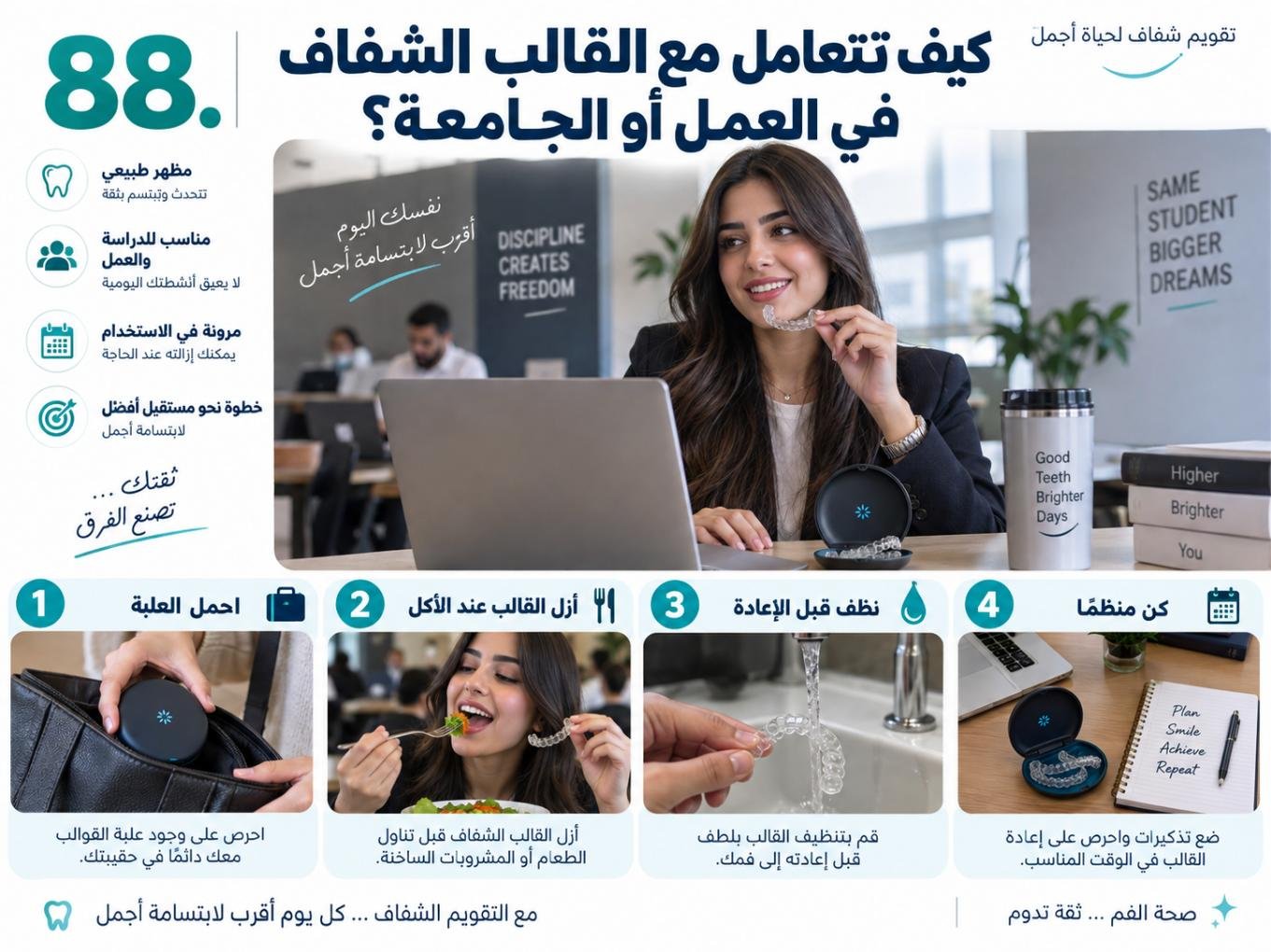 كيف تتعامل مع القالب الشفاف في العمل أو الجامعة؟