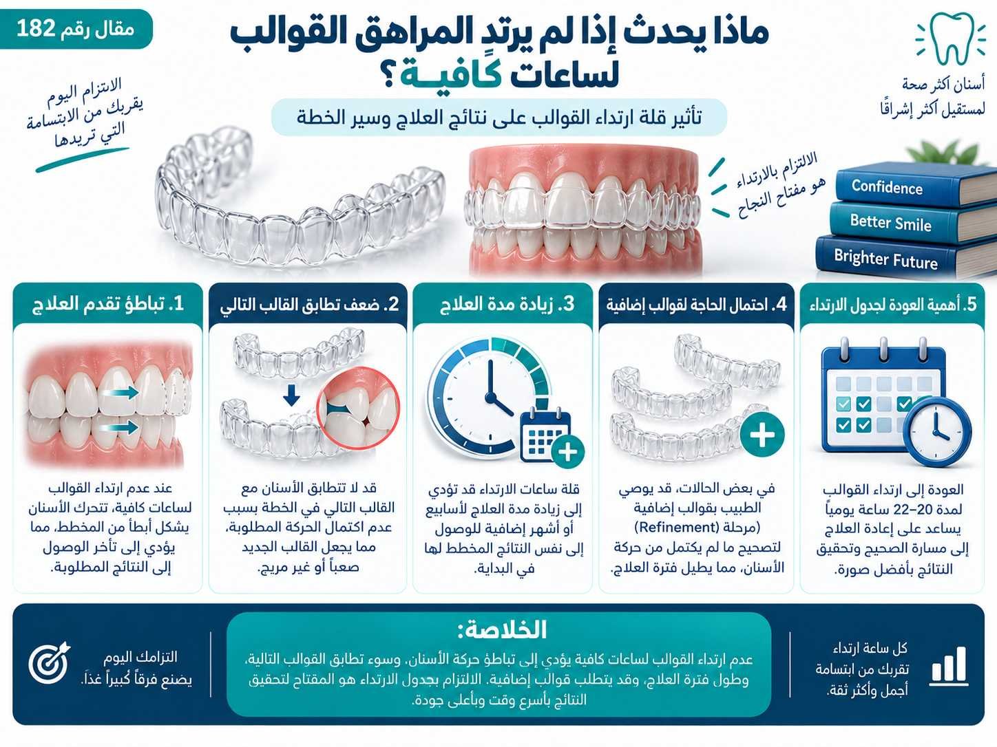ماذا يحدث إذا لم يرتدِ المراهق القوالب لساعات كافية؟