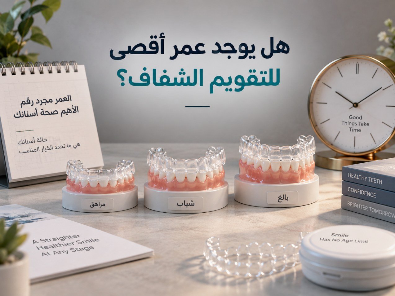 هل يوجد عمر أقصى للتقويم الشفاف؟
