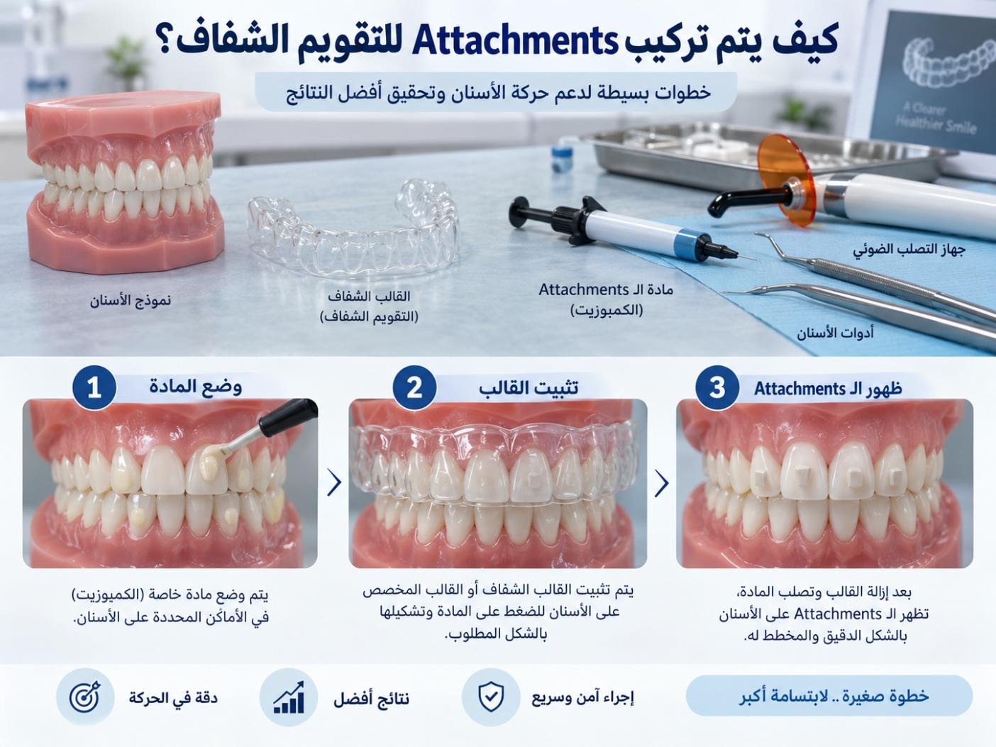 كيف يتم تركيب Attachments للتقويم الشفاف؟