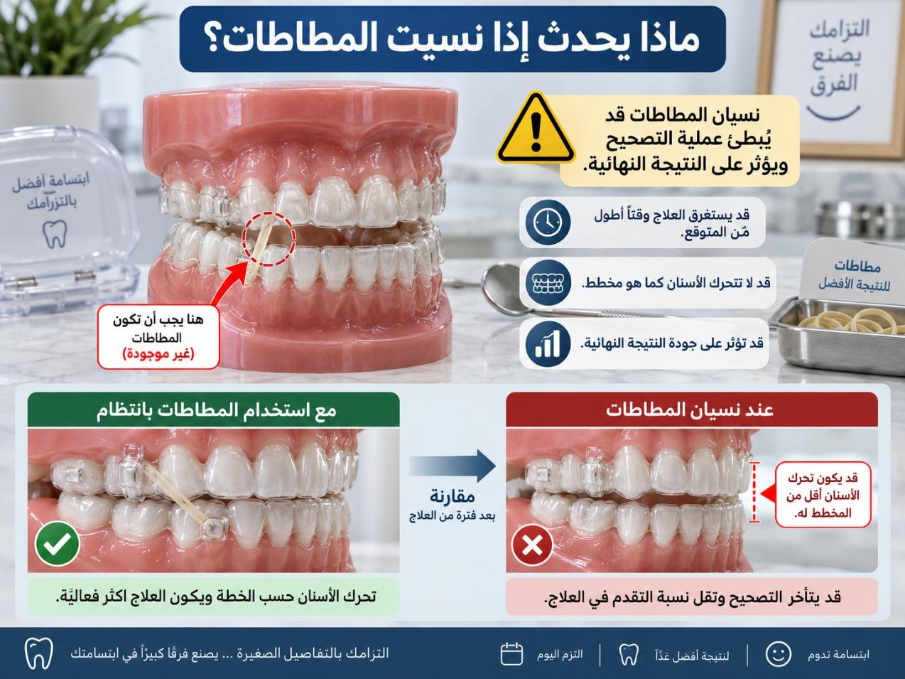 ماذا يحدث إذا نسيت المطاطات؟