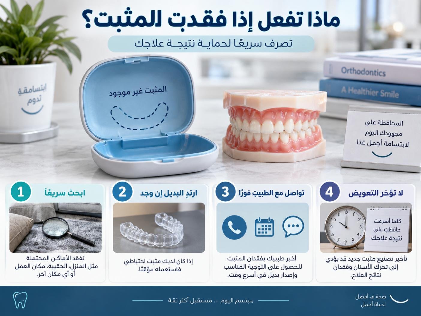 ماذا تفعل إذا فقدت المثبت؟