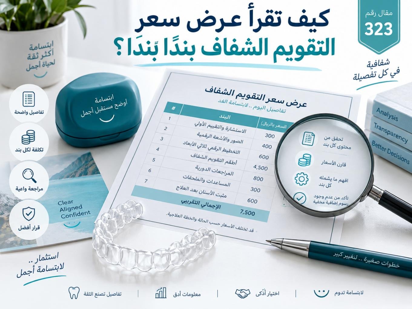 كيف تقرأ عرض سعر التقويم الشفاف بندًا بندًا؟