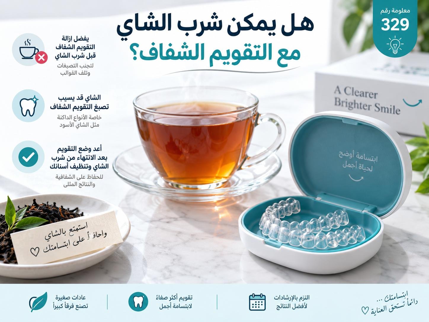 هل يمكن شرب الشاي مع التقويم الشفاف؟