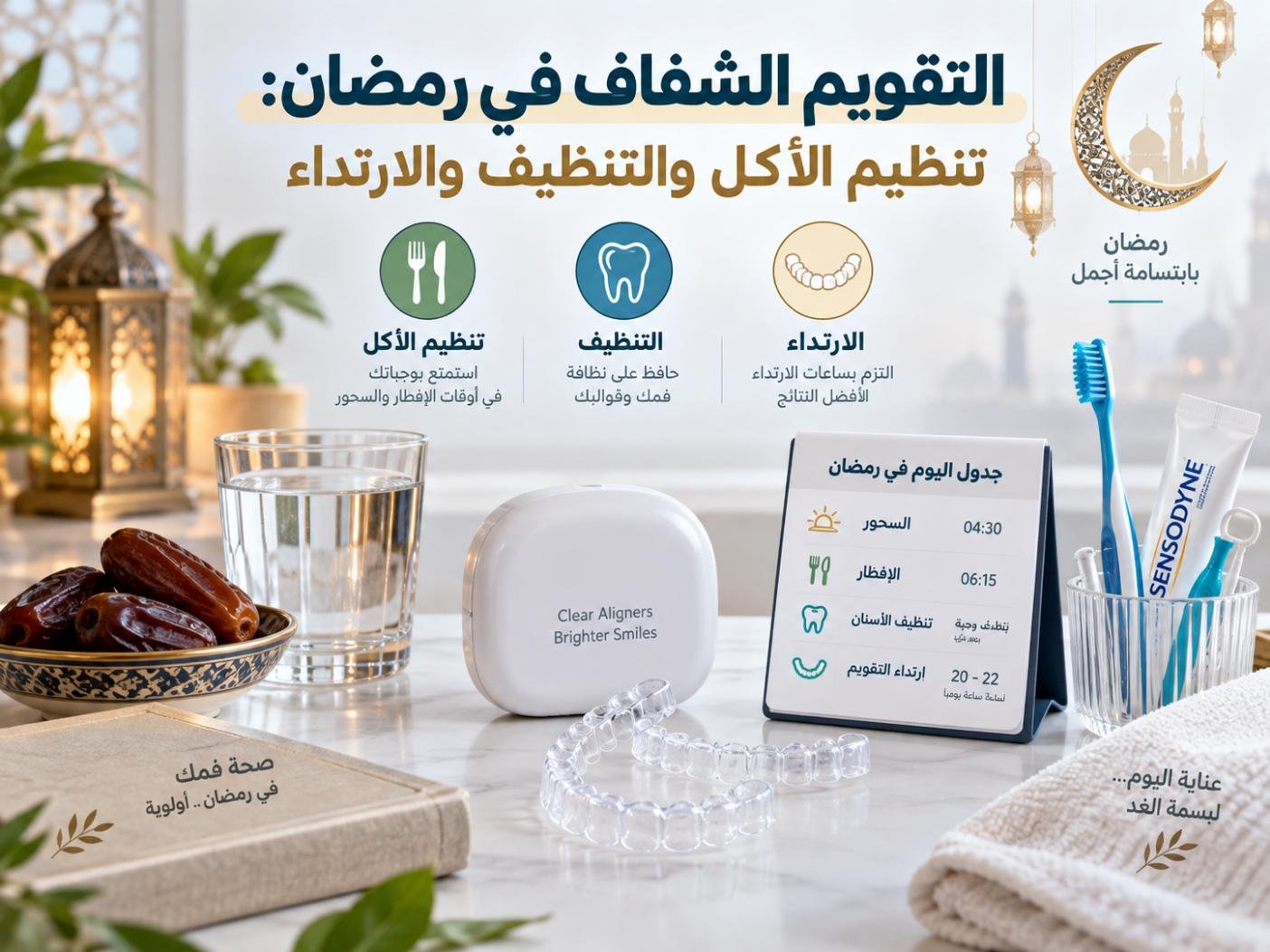 هل الصيام يؤثر على التقويم الشفاف؟