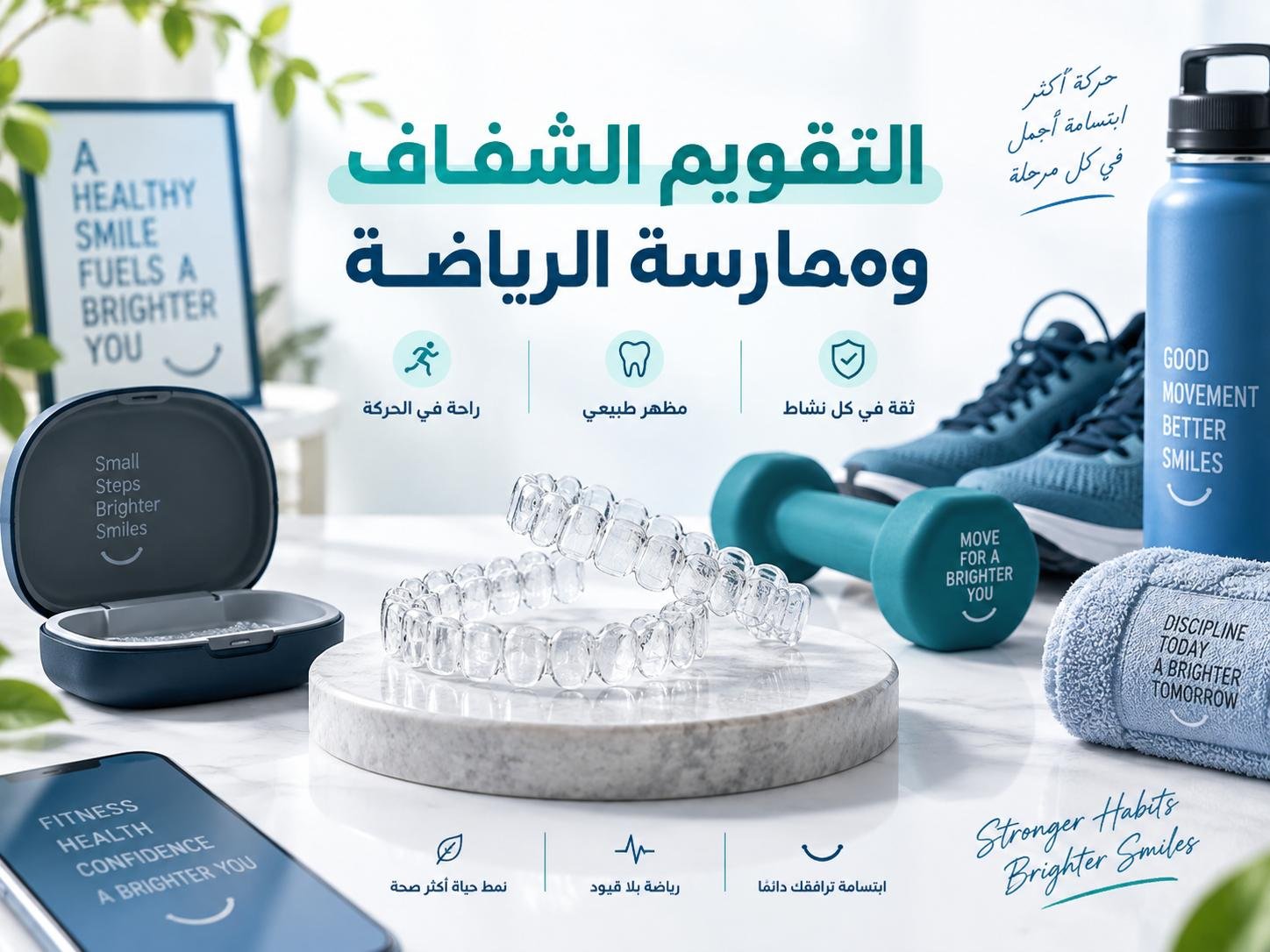 التقويم الشفاف وممارسة الرياضة