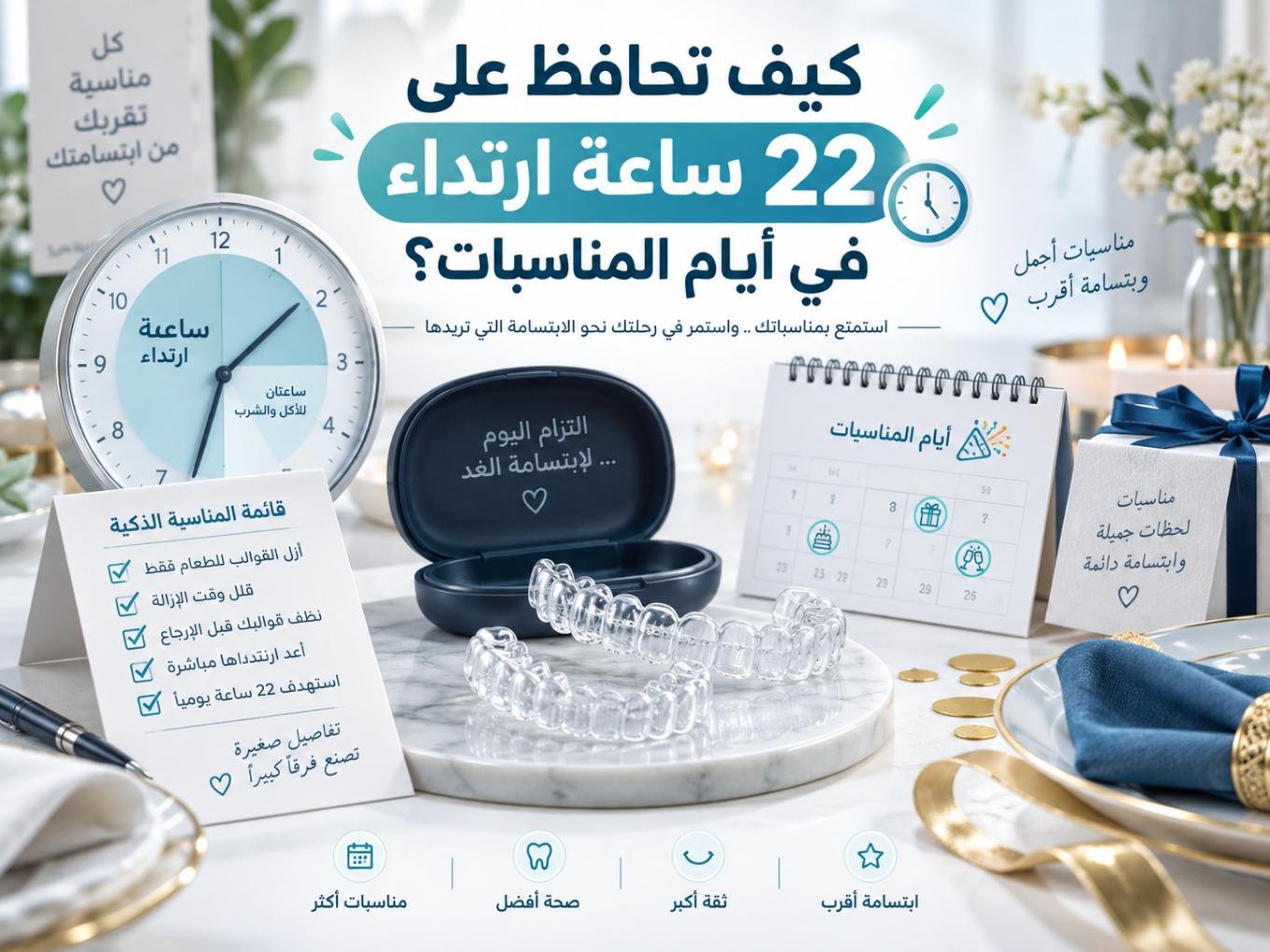 كيف تحافظ على 22 ساعة ارتداء في أيام المناسبات؟