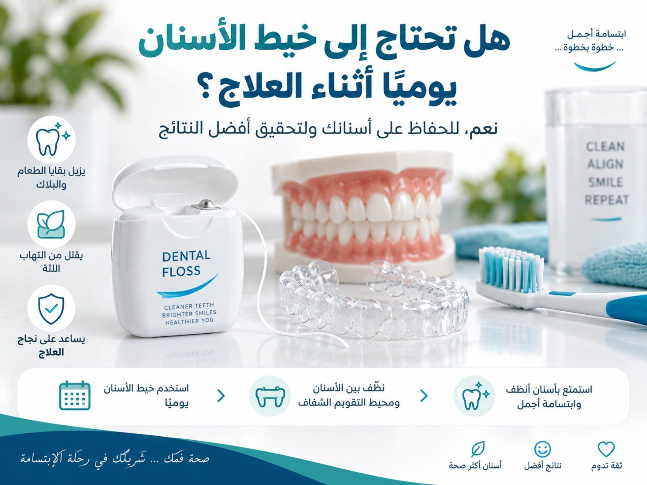 هل تحتاج إلى خيط الأسنان يوميًا أثناء العلاج؟
