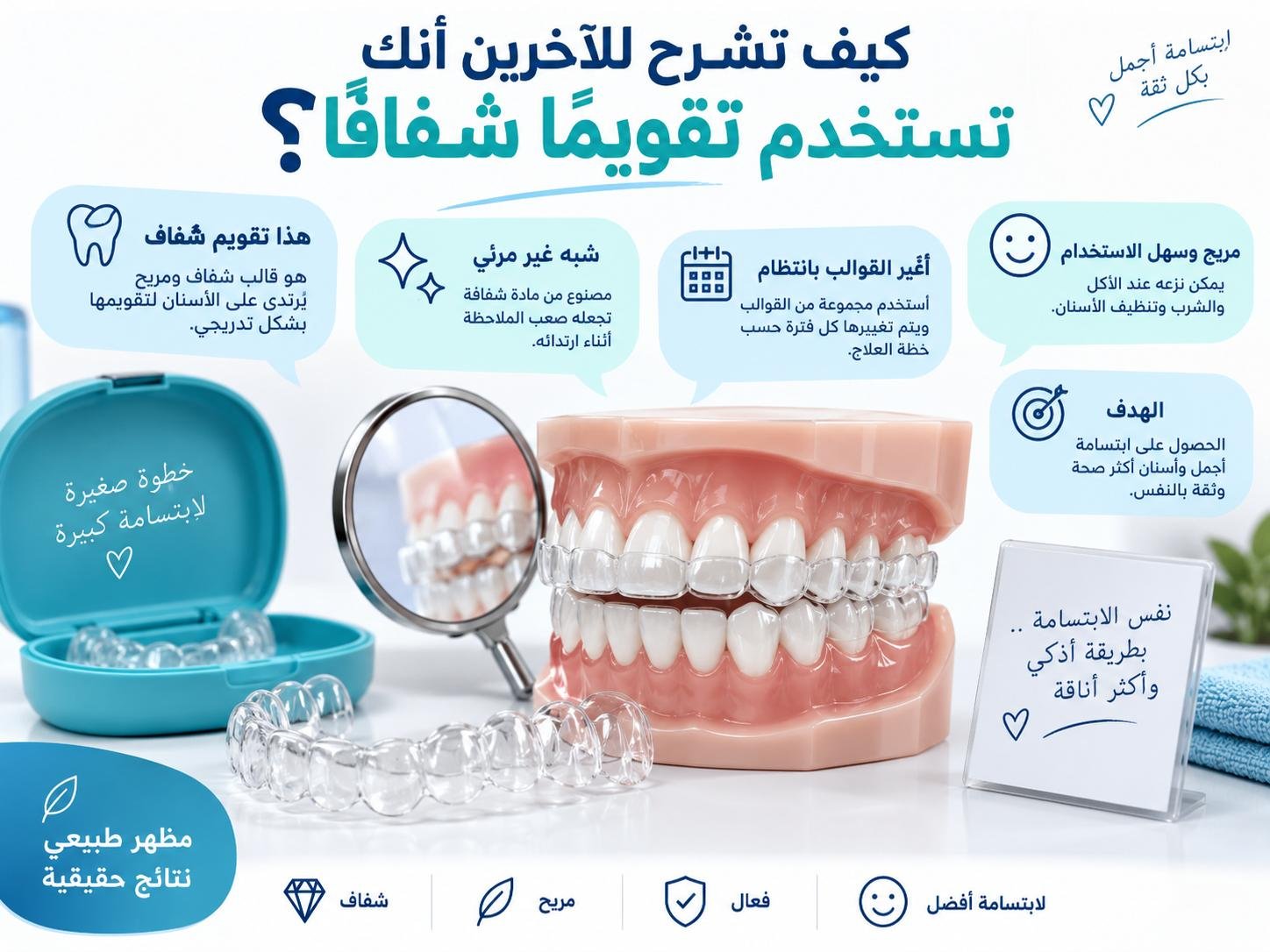 كيف تشرح للآخرين أنك تستخدم تقويمًا شفافًا؟
