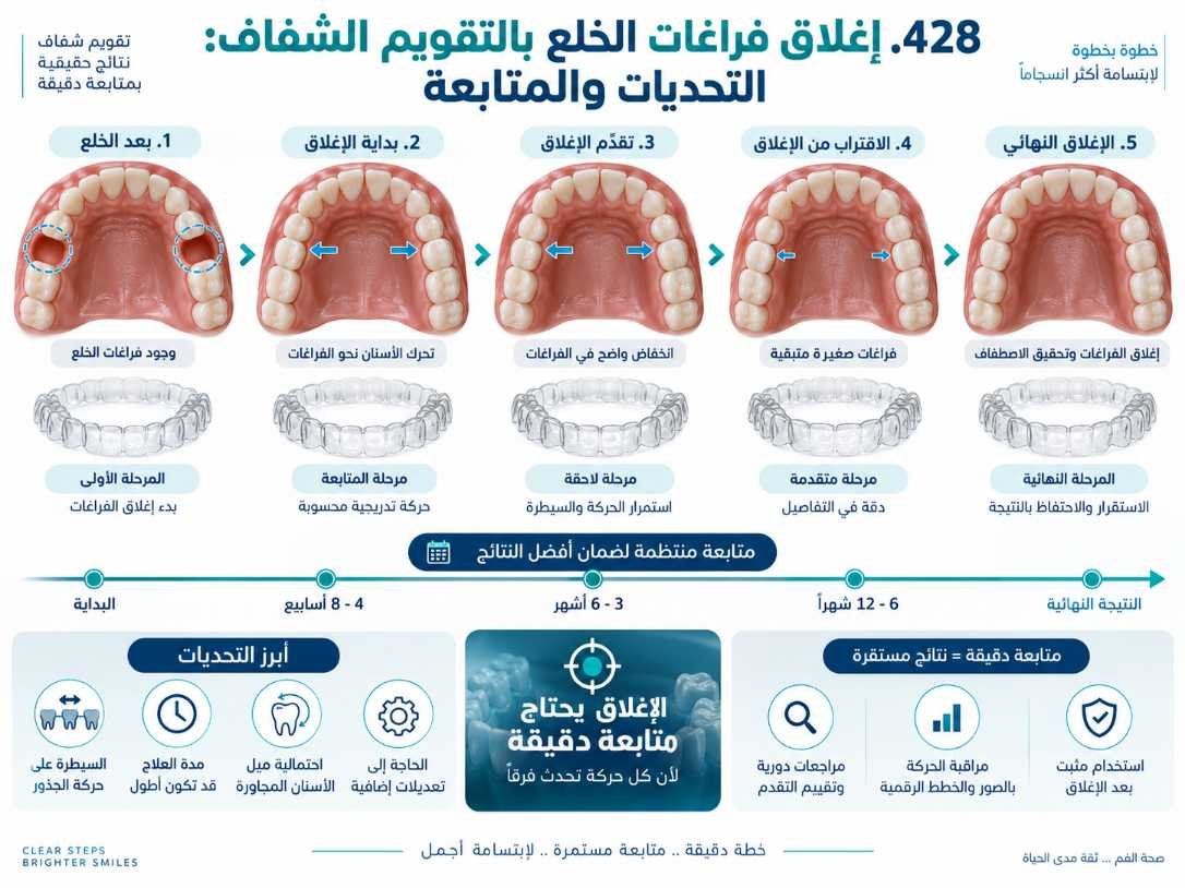 إغلاق فراغات الخلع بالتقويم الشفاف: التحديات والمتابعة
