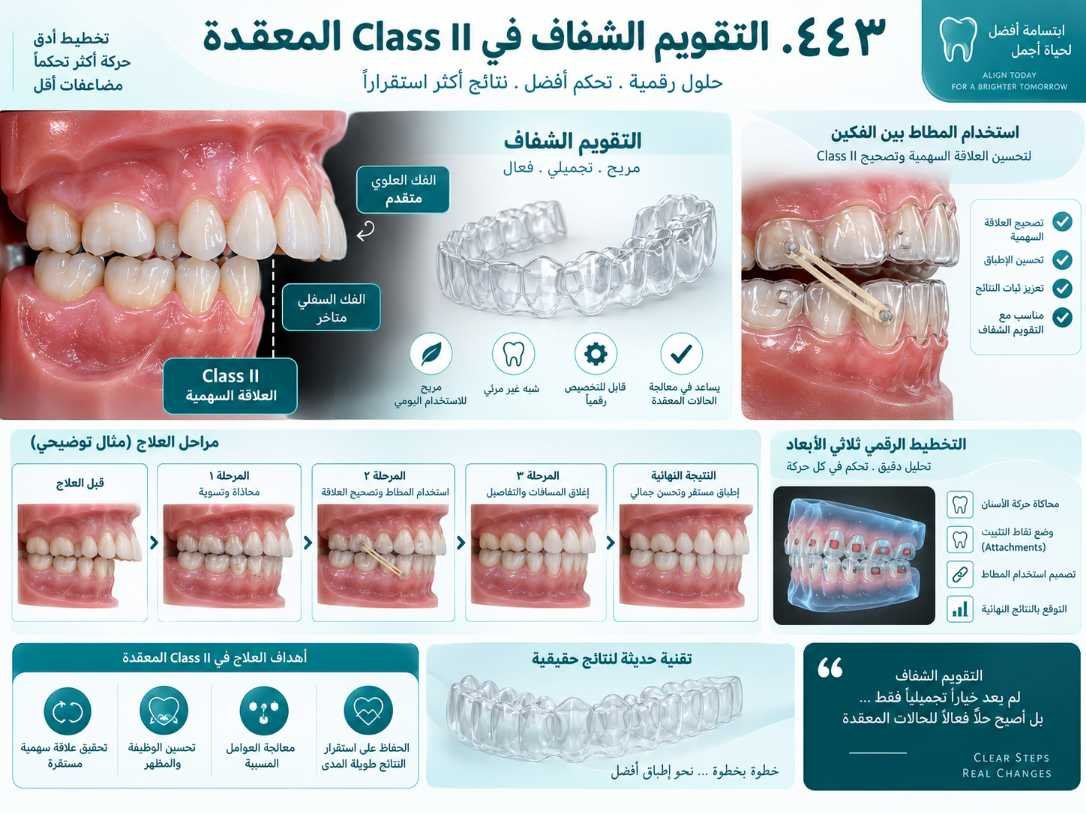 التقويم الشفاف في Class II المعقدة