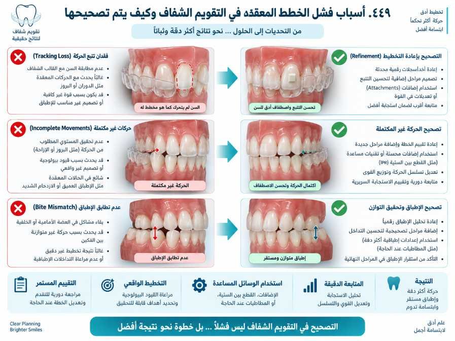 أسباب فشل الخطط المعقدة في التقويم الشفاف وكيف يتم تصحيحها