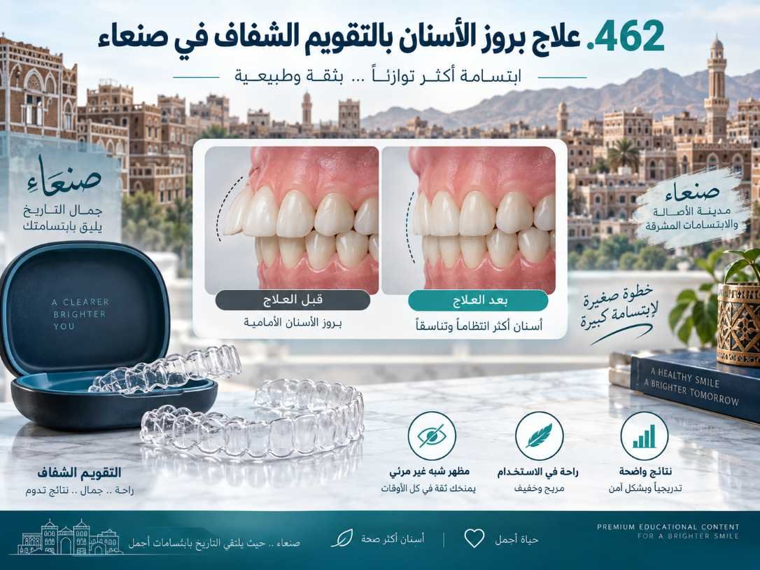 علاج بروز الأسنان بالتقويم الشفاف: حدود العلاج والتخطيط