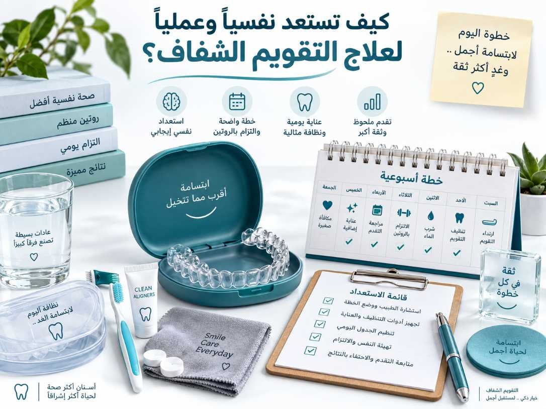 كيف تستعد نفسيًا وعمليًا لعلاج التقويم الشفاف؟