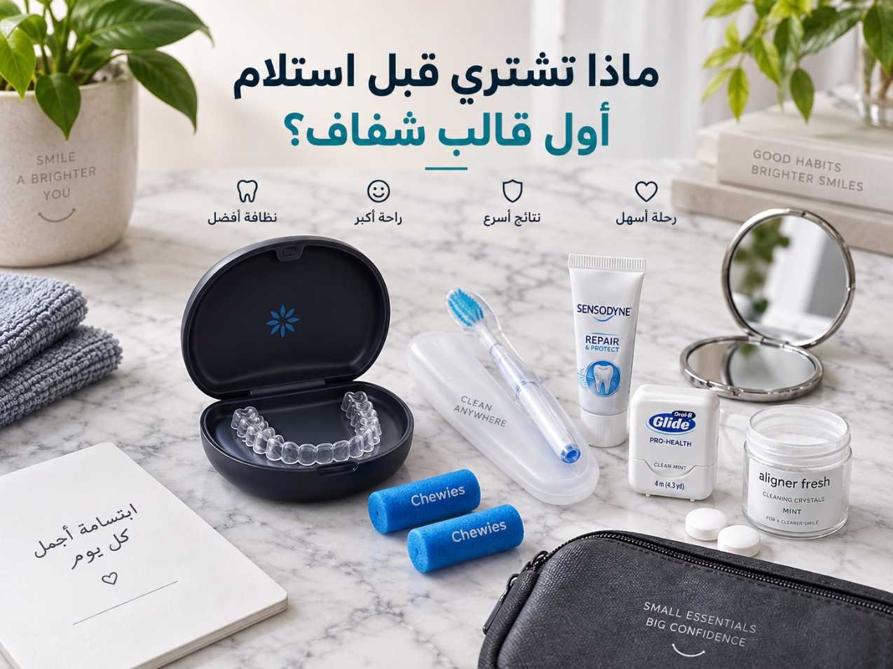 ماذا تشتري قبل استلام أول قالب شفاف؟