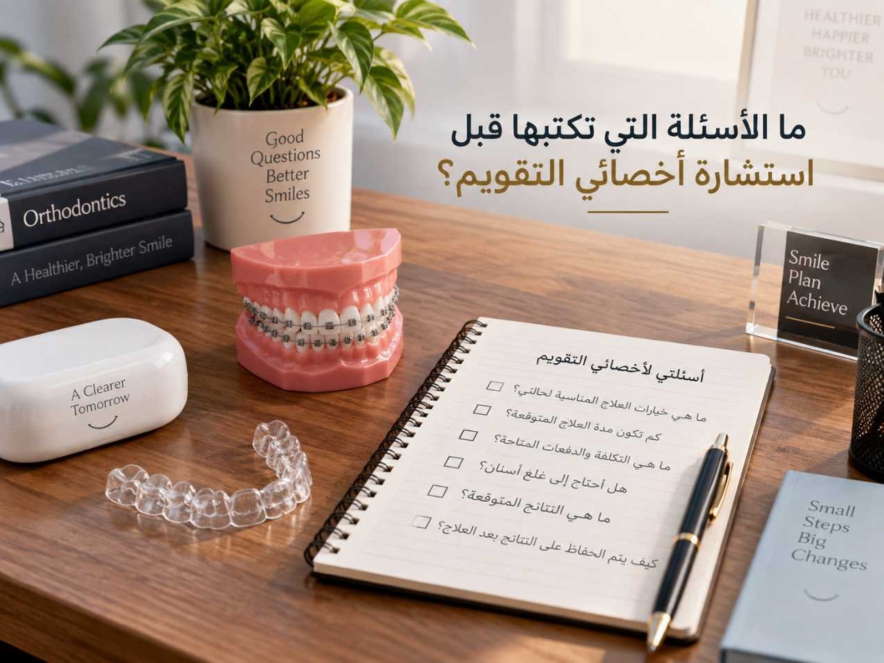 ما الأسئلة التي تكتبها قبل استشارة أخصائي التقويم؟