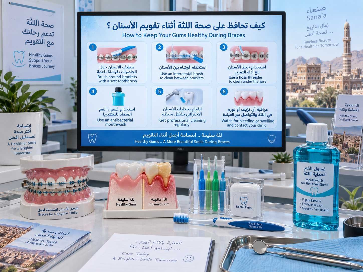كيف تحافظ على صحة اللثة أثناء تقويم الأسنان؟