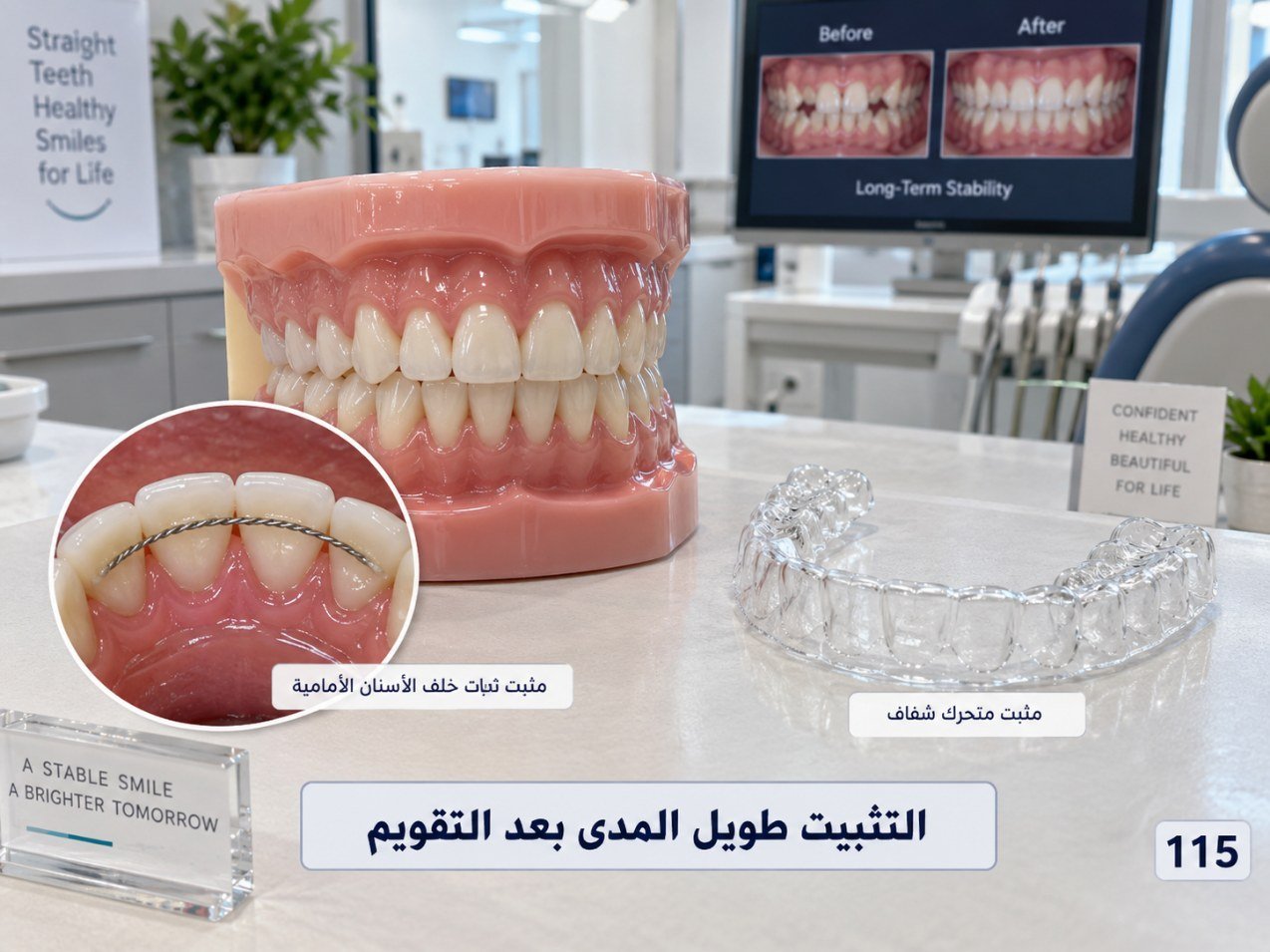 التثبيت طويل المدى بعد التقويم: الاستخدامات والخطوات والعناية