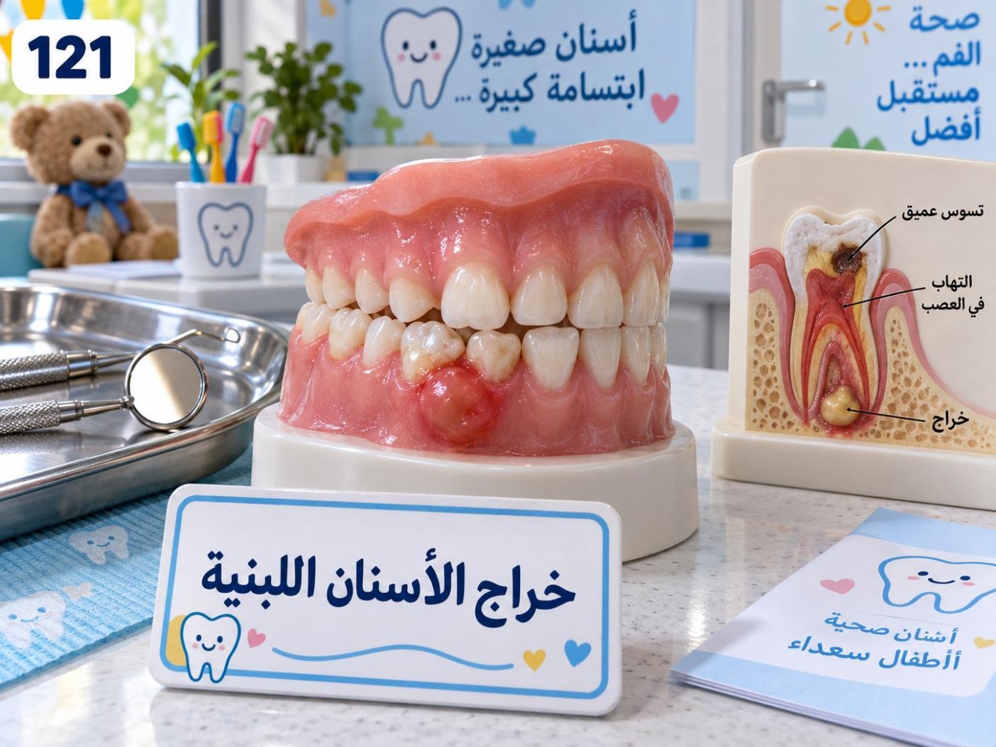 خراج الأسنان اللبنية: الأسباب والتشخيص وخيارات العلاج