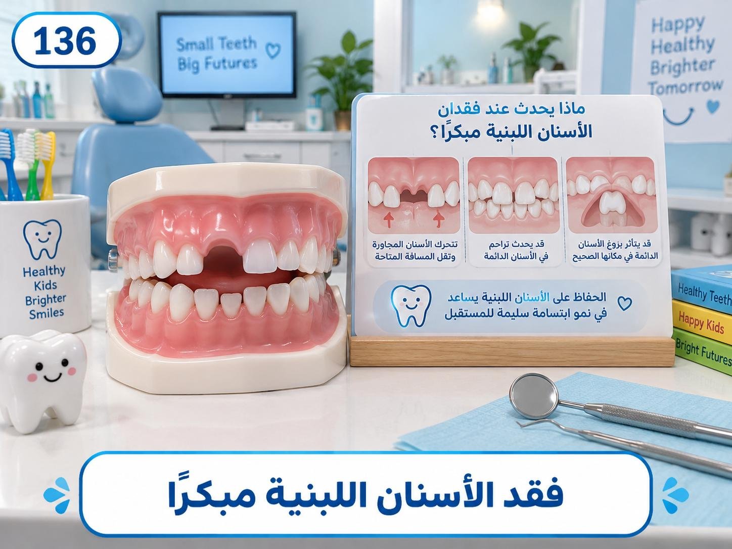 فقد الأسنان اللبنية مبكرًا: الأسباب والتشخيص وخيارات العلاج