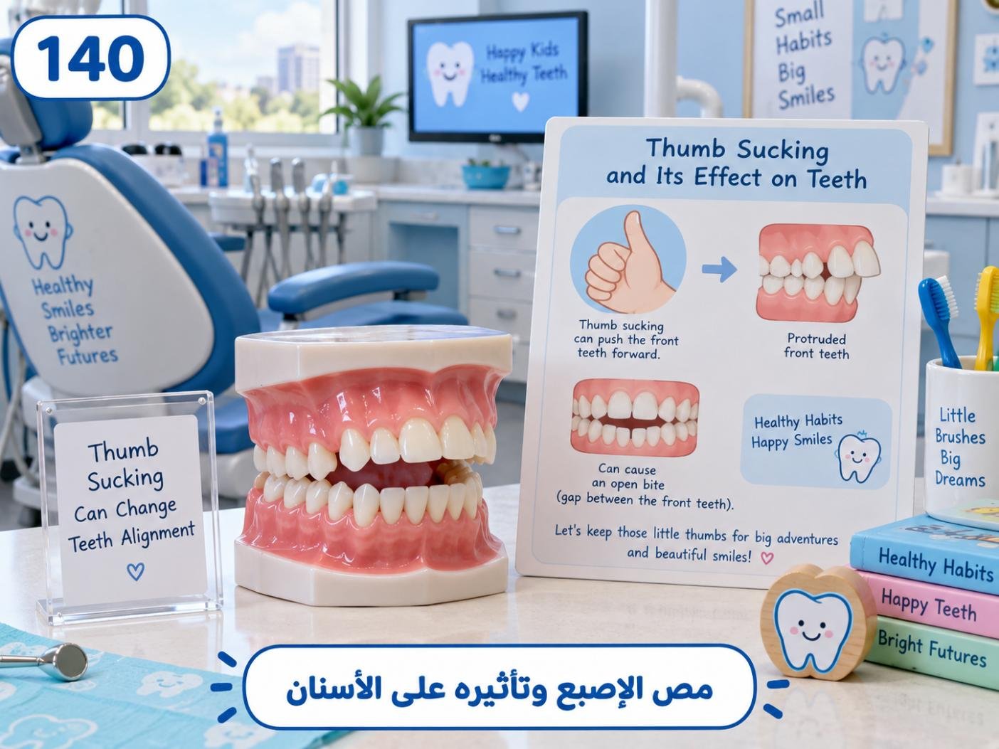 مص الإصبع وتأثيره على الأسنان: الأسباب والتشخيص وخيارات العلاج