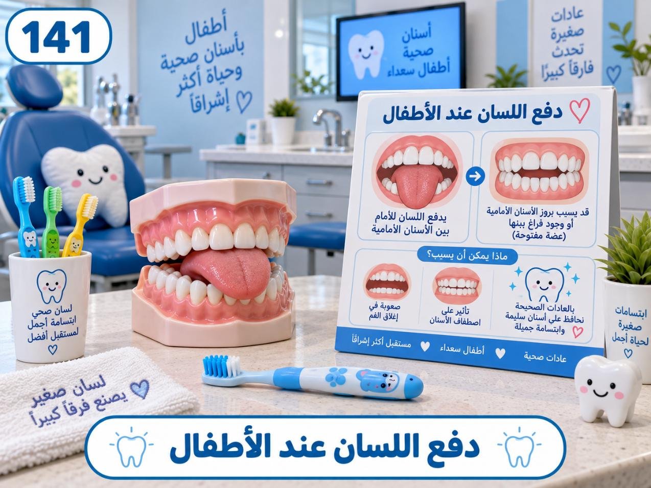 دفع اللسان عند الأطفال: الأسباب والتشخيص وخيارات العلاج