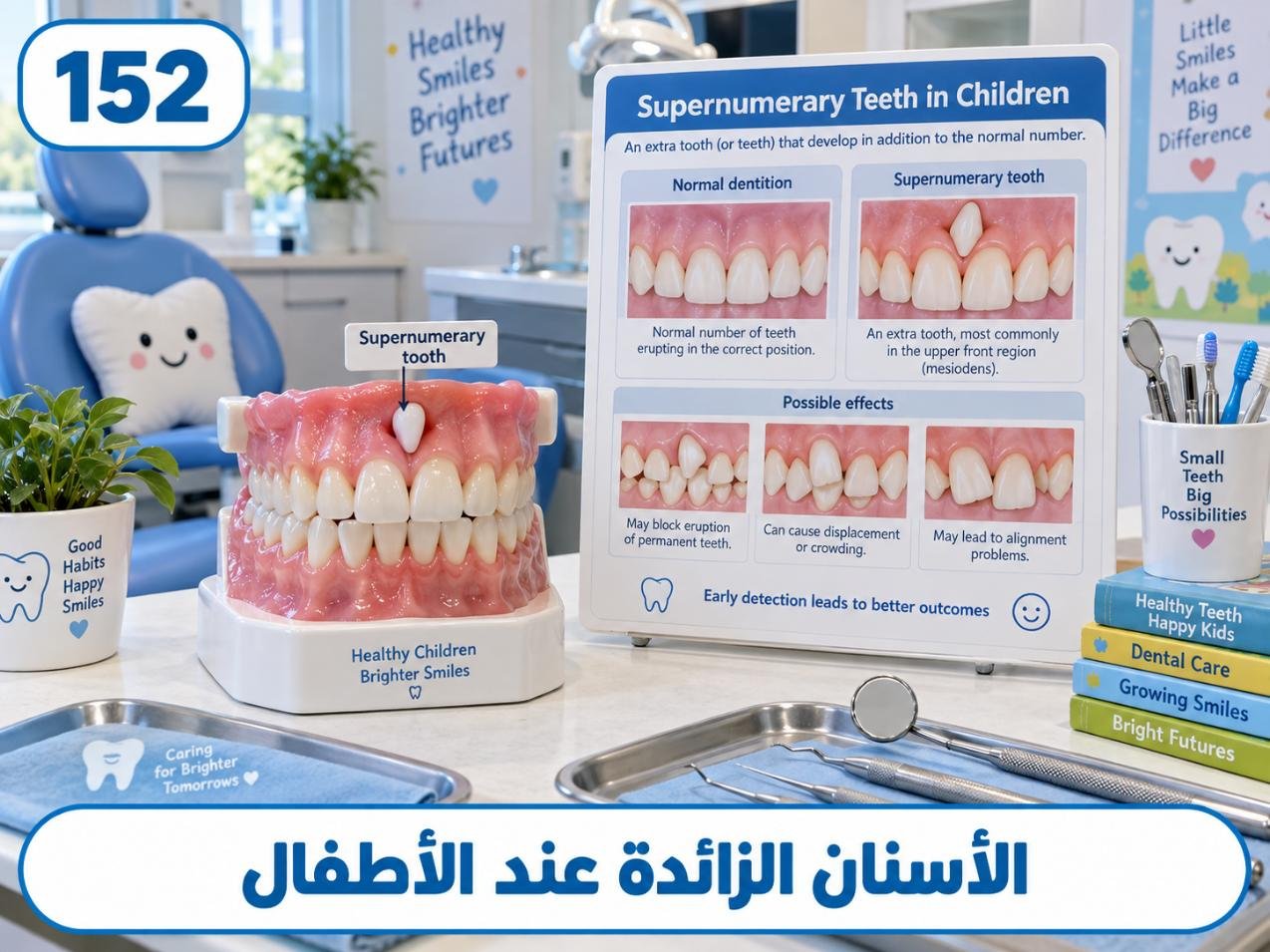 الأسنان الزائدة عند الأطفال: الأسباب والتشخيص وخيارات العلاج