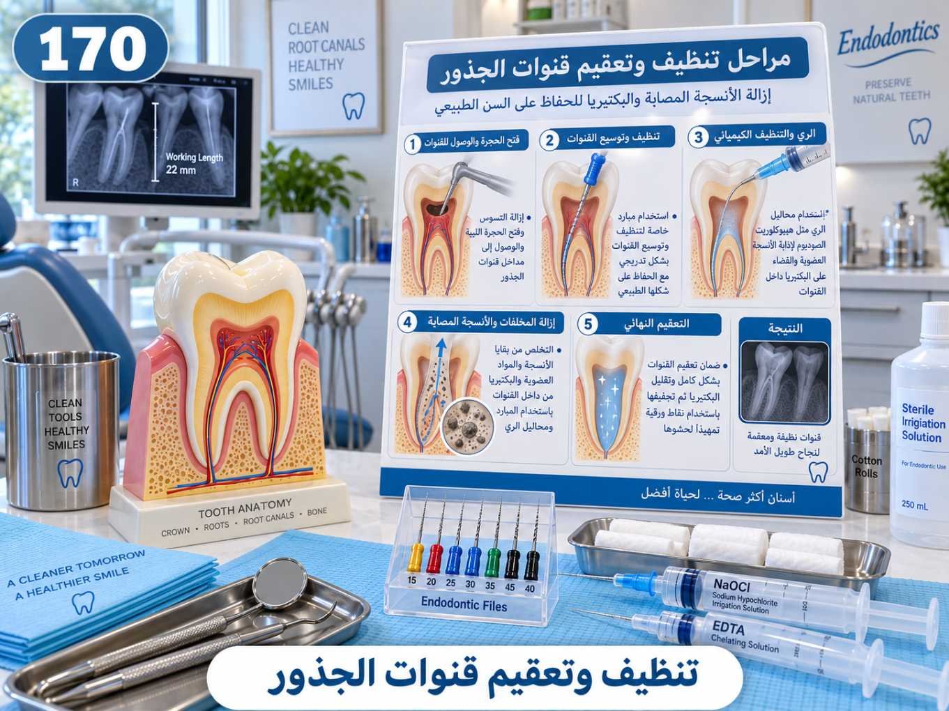 تنظيف وتعقيم قنوات الجذور: الدواعي والخطوات والمتابعة