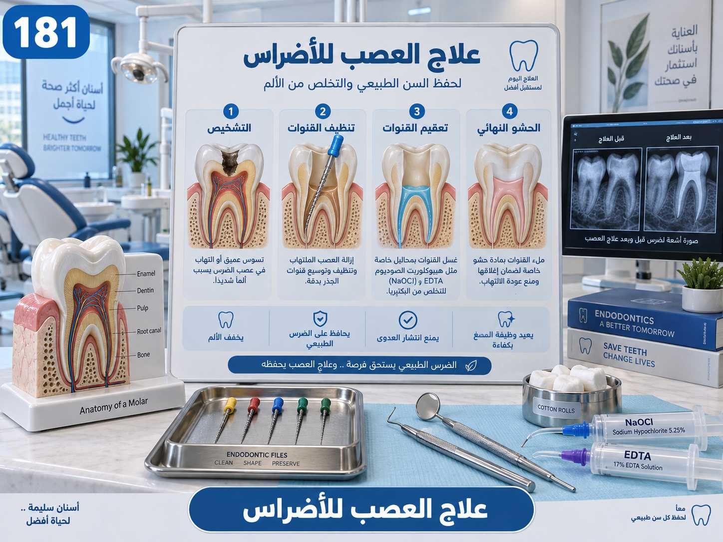 علاج العصب للأضراس: الأسباب والتشخيص وخيارات العلاج