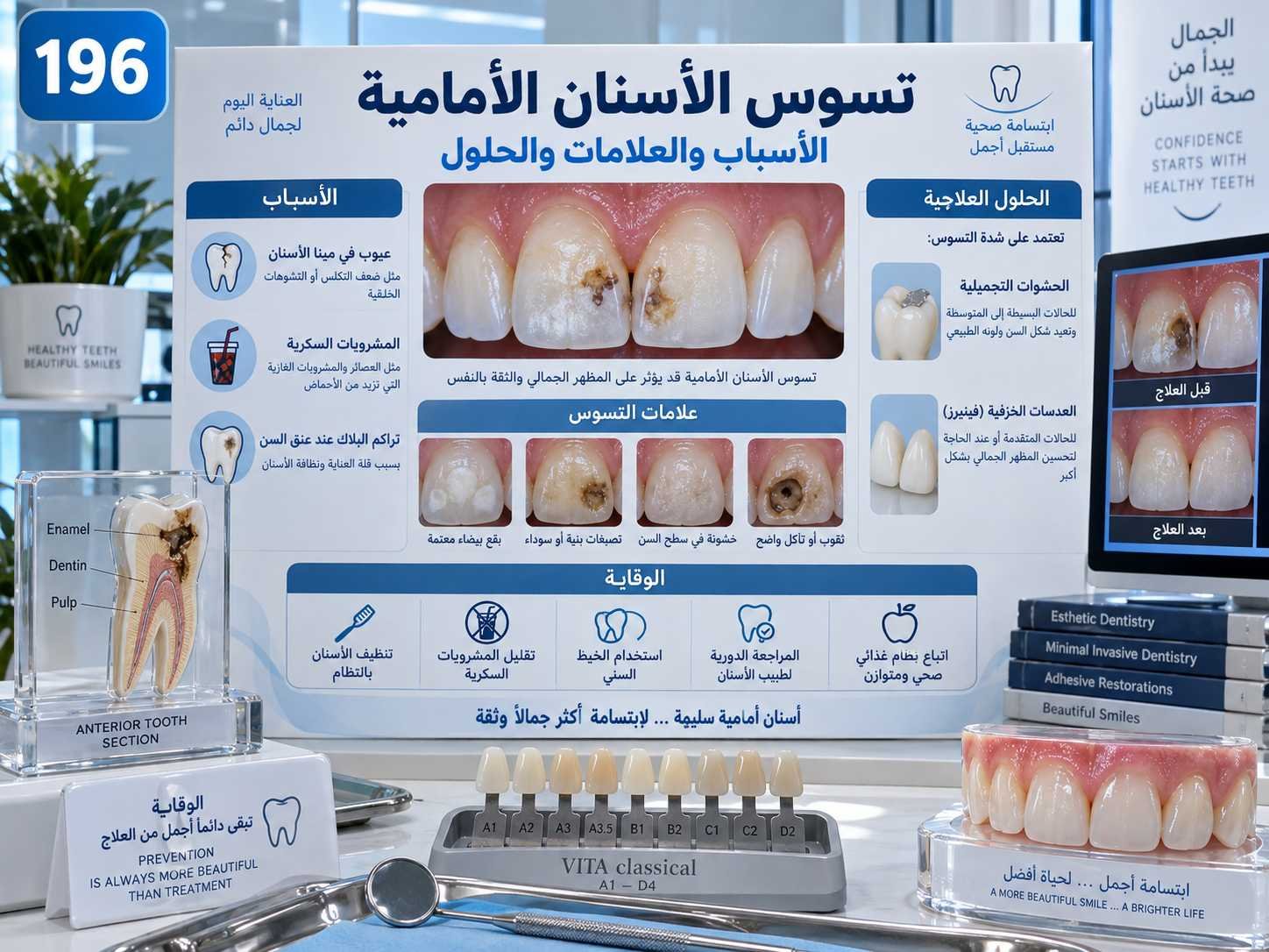 تسوس الأسنان الأمامية: الأسباب والتشخيص وخيارات العلاج